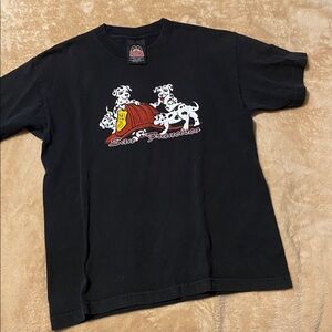Da Dawg Vintage Y2K San Francisco Dalmatian Fire Hat T Shirt Sz S